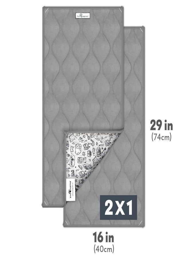 Paw Inspired Guinea Pig Cage Liners | Washable Fleece Bedding with Waterproof Bottom | Super Absorbent Pee Pad or Pet Bed Mat for Guinea Pigs, Ferrets, Rabbits, Hamsters, Small Animals (C&C 2x1, Gray) - Image 4